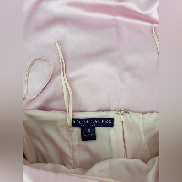 Ralph Lauren Collection Purple Label Silk Midi Dress Pink 1999 90s Strapless - Picture 11 of 16